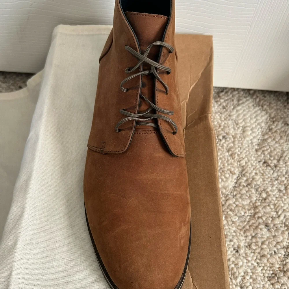 Nisolo Brown Chukka Boots Suede Leather Lace-Up - Picture 4 of 7